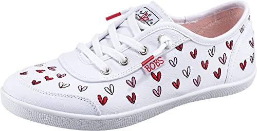 Skechers Bobs B Cute-Love Brigade 113951-WRPK, Womens Sports Shoes,Sneakers, White, 37 EU