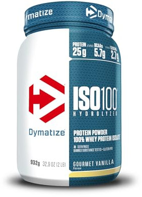 Dymatize ISO 100 Hydrolyzed Gourmet Vanilla 932g - Whey Protein Hydrolysat + Isolat Powder