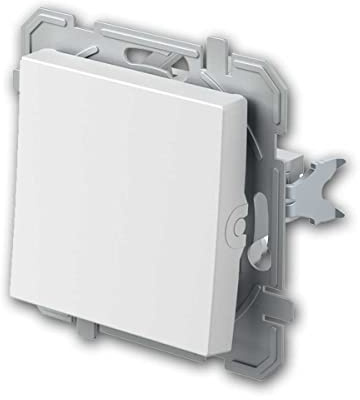 Interruptor cruzado LOGIQ, blanco, sin marco, terminales enchufables, diseño universal, adecuado para cajas de pared hueca y cajas de interruptores empotradas