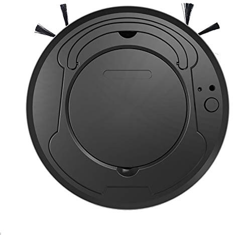Robot Spazzatrice, Robot Spazzatrice Intelligente Ricaricabile Automatica 3-in-1, Pulitore Pavimenti Intelligente 1800 Pa, Aspirapolvere Spazzatrice Asciutto Bagnato per Ufficio Domestico, Nero (Bia