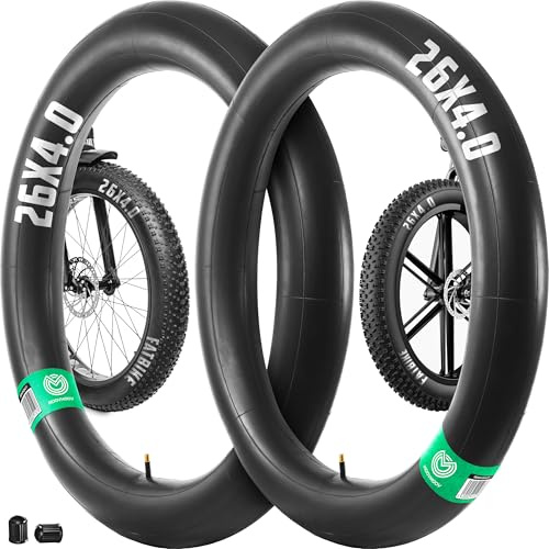 MOOVMOOV Fahrradschlauch 26x4 Zoll - 2er Pack - Für Fatbike & MTB mit XXL-Reifen - Größe 26x4.0 (98-559, 100-559, 102-559) - Passend für breite Felgen
