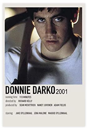 HDTS Klassisches Filmposter Donnie Darko, Vintage-Poster, Leinwand, Schlafzimmer, Dekoration, Sport, Landschaft, Büro, Raumdekoration, Geschenkrahmen: 30 x 45 cm