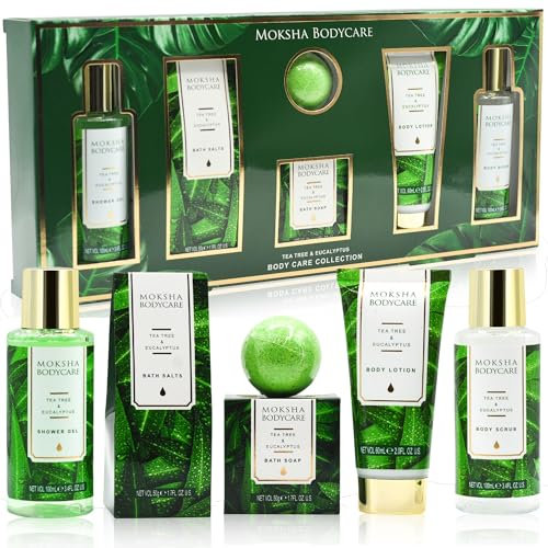 Spa Gift Sets for Women, Tea Tree Bath Gift Set with Body Lotion, Shower Gel, Spa Sets Gifts, Pamper Gifts for Women, Birthday Gifts Mothers Day Gifts, Christmas Gifts