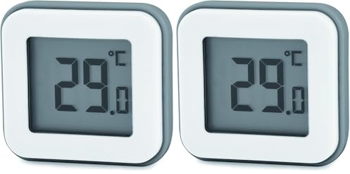 SCS Sentinel - HCN0048 - Thermomètre digital - Thermomètre intérieur - Hygromètre intérieur - Instrument météorologique - Digithermo magnet (Lot de 2)