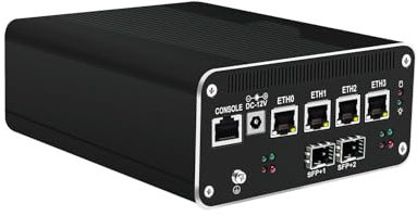 HUNSN Micro Firewall Appliance, Mini PC, VPN, Router PC, Intel Core I5 1240P, RJ50, AES-NI, 4 x 2.5GbE I226-V, 2 x SFP+ Optical 10Gbe 82599ES, Barebone, NO RAM, NO Storage, NO System
