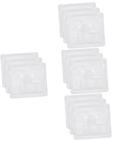 FRCOLOR Lot de 12 supports d'entraînement pour cils, école de beauté, outils d'entraînement, cils, plateau en pour extensions de cils, modèles de visage pour greffe de cils