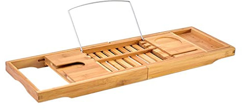 Vassoio per vasca da bagno con porta libri, vassoio da bagno per vasca, vassoio per vasca da bagno, ripiano per vasca da bagno per laptop, lettura, tablet