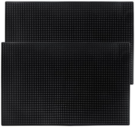 2 alfombrillas de bar de 45,7 x 30,5 cm, alfombrillas de goma para derrames de servicio de barra, alfombrillas de bar para encimera, alfombrillas de bar para camarero, tapete de bar para bar en casa,