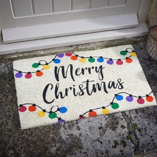 Marco Paul Christmas Door Mat Outdoor Welcome Mat for Front Door Large 60x40cm Non-slip Coir Doormat for Indoor Outdoor Christmas Holiday Entryway Decor Novelty Merry Christmas Doormat