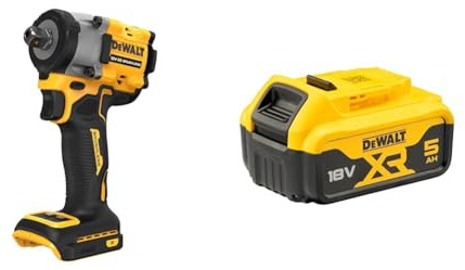 DEWALT DCF922N-XJ 18V XR Brushless Compact 1/2 Inch Detent Pin Anvil Impact Wrench - Bare Unit + DEWALT Battery