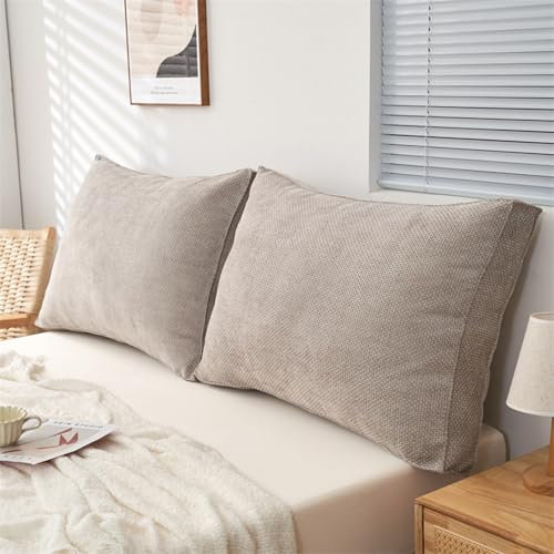 Cojín para Respaldo de Lectura 60/80/90/70cm Almohada de Lectura de Sofá Suave Cómodo Cojín de Pared Grande Cojín de Apoyo para el Respaldo de la Cama, Desmontable y Lavable(C,80x50/31x19in(1pc))