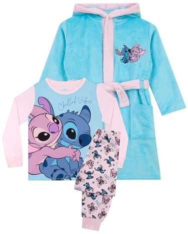 Disney Peignoir De Bain Stitch Fille | Ensembles De Pyjama Fille | Bleu 10-11 Ans