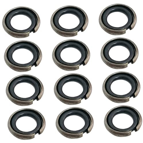 UKCOCO 12 Sätze Schlüsselring Einsteller für Ringe Stift sperren Halbmond schlagschrauber zubehör schlagschlüssel set Schlag-Haltering-Clip Reibring für Schlagschrauber Gummi Black