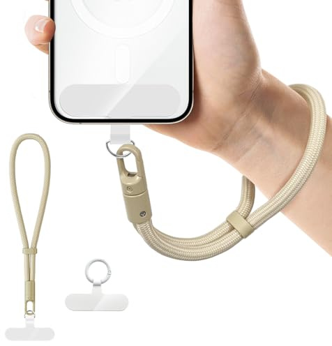 xuefenfei Handykette Kurz, Handschlaufe Handy, Handyanhänger Handyband Handy Kette Kurz Universal, Handgelenk, Anti Verlust mit Ultradünnem Patch