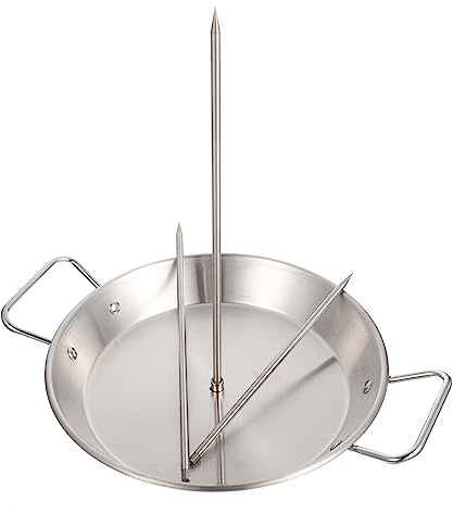 Warmhm Acciaio Inox per Uso Domestico Vassoio per Portatile per Carne alla Supporto per Barbecue da Esterno