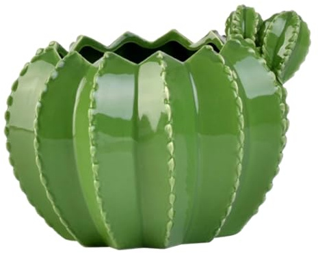 BESPORTBLE Pot de Fleurs Céramique Forme de Cactus Conteneur de Plantes pour Bureau et Décoration Intérieur pour Petits et Plantes Vertes
