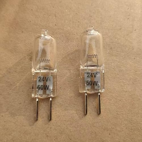 TYKGSQIP G6.35 Halogen Bulb 24V 50W Long-Life Capsule lamp GY6.35 Base Halogen Light Source, Suitable for Lighting Replacement in Homes and workplaces(24V 50W 5PCS)