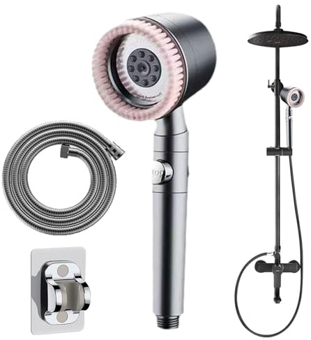 Soffione doccia ad alto flusso, doccetta portatile, accessorio per bagno, bagno, bagno, hotel, flusso d'acqua ad alta pressione, casa, viaggi, spa, famiglia, bambini e adulti