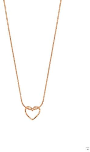 Purelei Herz Kette Damen aus Edelstahl, Halskette mit Herzanhänger und Schlangenkette, verstellbar 40–45 cm, zeitloser Damenschmuck, Geschenk für Frauen