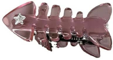 Y2K rose petit poisson barbe épingle à cheveux Style canard bouche pince Design sens Bang côté pince nouveaux accessoires for cheveux(2V2 Female Plug)