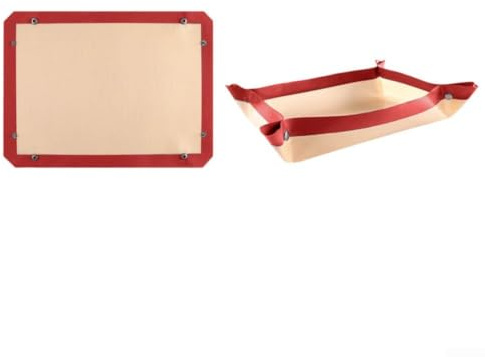 Tappetino da forno per macaron, con linee guida, antiscivolo, per impastare, vassoio in silicone per alimenti, 40 x 30 cm (40 x 30 cm, rosso giallo)