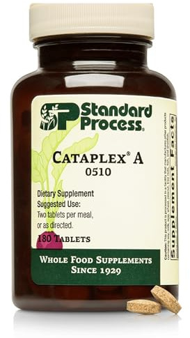 Standard Process Cataplex A - Supports Eye Health & Mucous Membranes - Supports Healthy Vision & Provides Antioxidant Vitamin A - Non-Dairy & Non-Soy - 180 Tablets