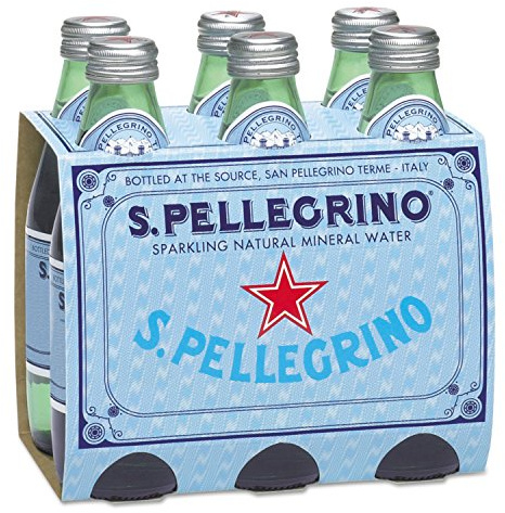 San Pellegrino 80087 Sparkling Natural Mineral Water, 8 oz Bottle, 24/Carton