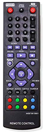 VINABTY AKB73615801 Télécommande de Remplacement Compatible avec LG Blu-Ray DVD Player BP320 BP325W BP325 BP325N BP220 BP125 BP125N