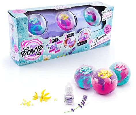 Canal Toys - So Bomb - Kit pour Créer 3 Boules de Bain Effervescentes pour Enfants de 6 Ans+ - Activité Manuelle - Idée Cadeau pour Créer son DIY Personnalisé de Bombe pour le Bain - BBD 039