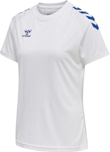 hummel Core XK Poly T-Shirt Damen weissblau, L Damen
