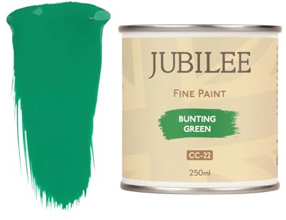 Guild Lane Jubilee Furniture Paint – Upcycle & Transform Wood, Metal & Glass – Soft Sheen Finish for Indoor & Outdoor – Durable & Easy to Apply Multi-Surface Paint (Bunting Green, 250ml)