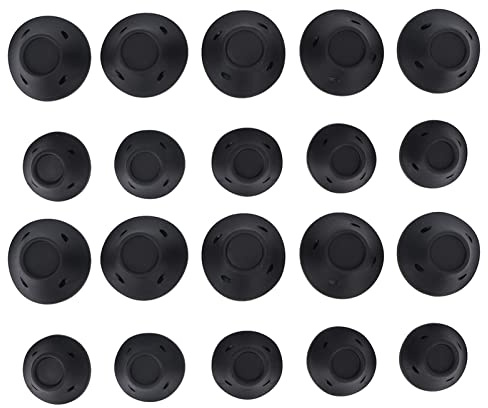 Bigodini in Silicone 20 Pezzi Neri Fai da Te Grandi Bigodini Flessibili per Capelli Kit Rullo per Capelli Riutilizzabile Arricciacapelli a Fungo Strumento per Parrucchieri Rullo per Capelli per Donne