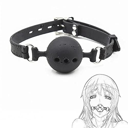 Accessori per la fase del giocattolo degli amanti della palla della bocca del silicone nero