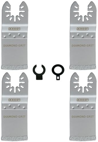 XXGO 4 Pcs Oscillating Multi Tool Diamond Blades for Grout Removal XG3304D