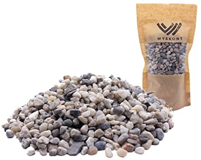 WYSKONT Aquarium Kies - Aquariumsand 10 kg - Aquarium Deko - Kieselsteine - Zierkies - Flusskies - Deko Sand - Kieselsteine Garten - Aquarium Bodengrund - Terrarium Sand - Aquariensand 4-8mm