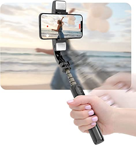 Trépied support selfie avec stabilisateur Gibal, avec lumières et télécommande pour TikTok, YouTube, Instagram, Voyage