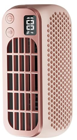 Fulenyi Ventilateur de refroidissement sans pale, ventilateur de table silencieux | 5 vitesses de vent, veilleuse rechargeable par USB, ventilateur sans pales pour bureau, chambre, voyage, maison