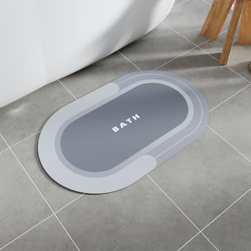 SIXHOME Alfombra de Baño Antideslizante Alfombrilla de baño Lavable a Máquina Súper Absorbente(Azul,40 * 60cm)