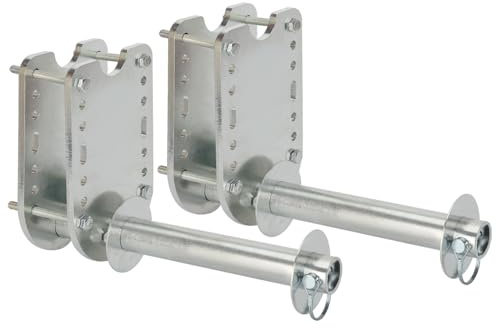 MARGAR 2 Pack Boat Lift Wheel Kit, Adjustable Boat Lift Wheel Bracket,Aluminum Mounting Plate and Stainless Steel Axles, Boat Lift Fixed Wheel Kit Fits Most Lifts(Wheels not Included)