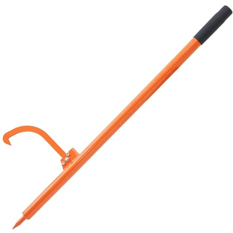 VEVOR 46.5 Log Lifter, Adjustable Heavy Duty Log Roller Cant Hook, Opening Felling Log Roller with Rubber Grip, Log Cant Hook Logging Tools for Rolling, Raising, Turning Logs up to 19 Dia