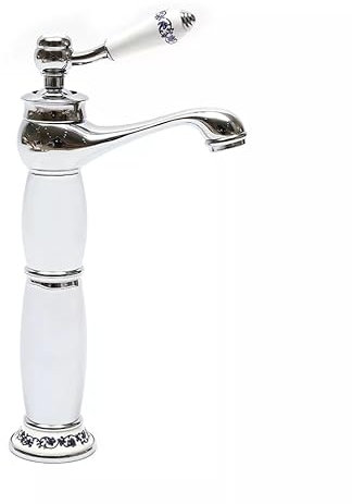 Wasserhahn Retro Nostalgie Drache Küchen Waschbecken Messing Mischbatterie Wasserhahn Vintage Waschbeckenarmatur Nostalgie Einhebelmischer Mischbatterie für Badezimmer, Silber