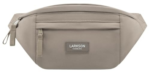 LARKSON Bauchtasche Damen & Herren Grau - Ole - Hüfttasche für Sport Outdoor Stadt - Gürteltasche Stylisch für Festival - Crossbody Bag mit Gurt - Wasserabweisend