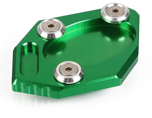 CNC-Ständerfuß Für Motorrad, Seitenständer-Verlängerungsplatte Für Kawasaki Für Versys 650 2007–2009 Für Versys1000 Für Versys1000 2012–2014 Motorradständer Platte Verbreiterung(Grün)