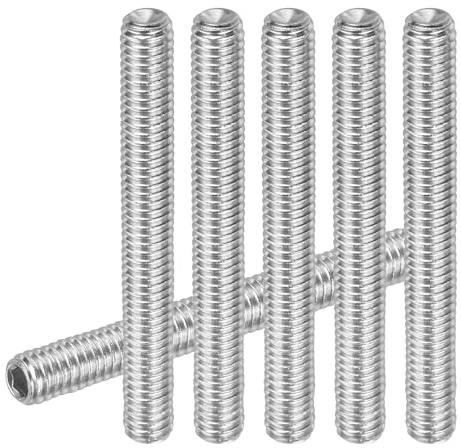 PATIKIL 30 Stück Madenschraube M4 x 35mm, 304 Edelstahl Madenschrauben Set für Türklinken Halterung Möbel Lampen Wasserhahn Reparaturen, Silber Innensechskant Gewindestifte Schrauben Set