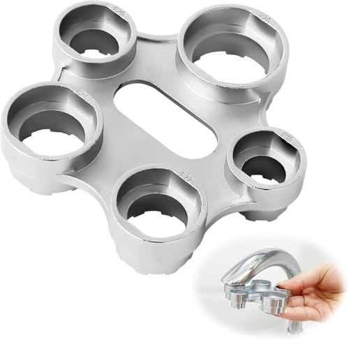 GUOYOU 10 in 1 Faucet Aerator Removal Tool, Metal Aerator Wrench Tool, Universal Aerator Mounting Wrenchs, Faucet Bubbler Wrench Key, for Replacing Filters in Bathroom and Kitchen