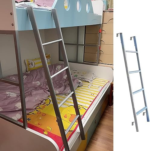 Hochbett Leiter Ersatzleiter Etagenbett für Wohnheim-Lofts, zum Einhängen, für Einzelbett, Silberne Ersatz-Bettseitenleiter für Schlafzimmer/Wohnheim/Haushalt, platzsparend, 114,3 cm/127,7 c