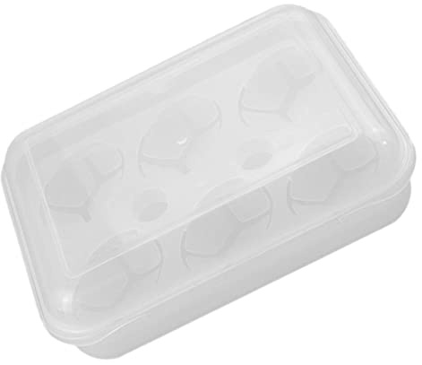 DOITOOL Eieraufbewahrungsbox mit 6 Fächern Wiederverwendbarer Kunststoff Platzsparend und Sicher Verschließbar für Kühlschrank und Picknick