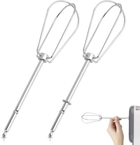 Jicyor Schneebesen ，2 Stück Schneebesen Edelstahl Rührstäbe für Handmixer mit Hm-Modellen für Backen und Kochen