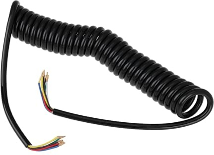 VGOL Cable de Extensión de Remolque en Espiral de 3,9m 20 AWG 7 Núcleos para Grúa de Autocaravana
