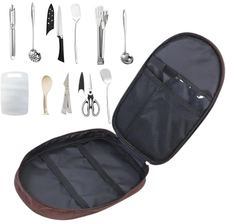 Set de Cuisine pour Camping - Équipement De Cuisine pour Les Activités De Plein Air | Ustensiles pour Hommes Femmes Randonnée Pique-Nique BBQ Extérieur